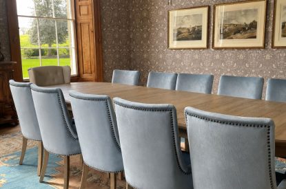 The dining room at Stoke Hall, Nottinghamshire