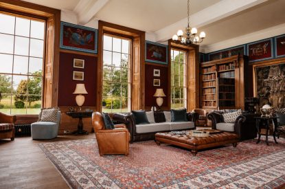 The drawing room at Stoke Hall, Nottinghamshire