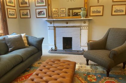 The sitting room at Stoke Hall, Nottinghamshire