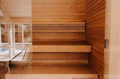 The sauna at Stoke Hall, Nottinghamshire
