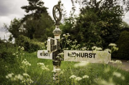 Countryside views at Amberley House, West Sussex