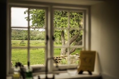 Garden views at Amberley House, West Sussex