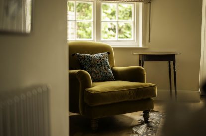 The sitting room at Amberley House, West Sussex