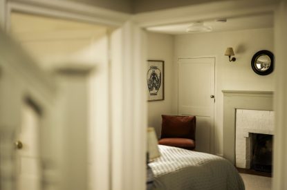 A king-size bedroom at Amberley House, West Sussex