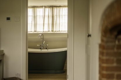 The roll-top bath at Amberley House, West Sussex