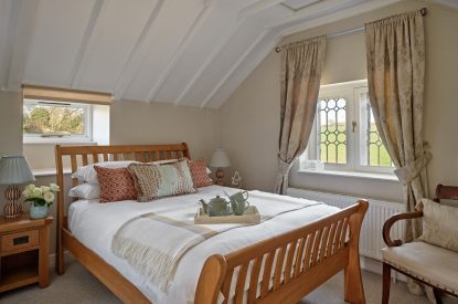 The double bedroom at Victoria Lodge, Welsh Borders