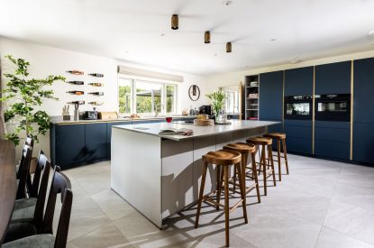 The kitchen at The Meadow Retreat, Cornwall