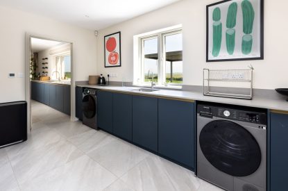 The utility room at The Meadow Retreat, Cornwall