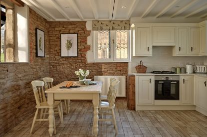 The dining kitchen at Osborne Lodge, Herefordshire
