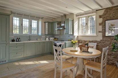The dining kitchen at Osborne Lodge, Herefordshire