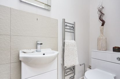The bathroom at Albert Lodge, Welsh Borders