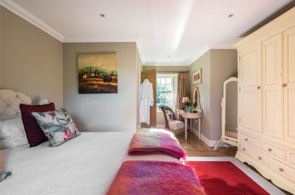 A super-king-size bedroom at Douglas Retreat, Edinburgh