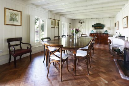 The dining room at Riverside View, Chiltern Hills