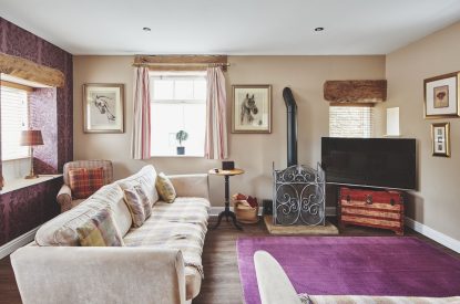 The living room at Limestone Barn, Peak District