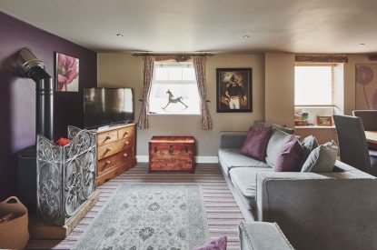 The living room at Limestone Barn, Peak District
