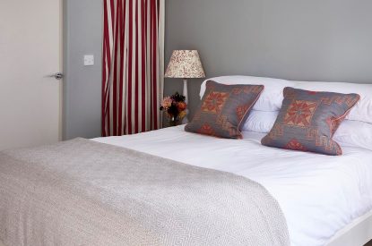 A king-size bedroom at East Barn, Norfolk