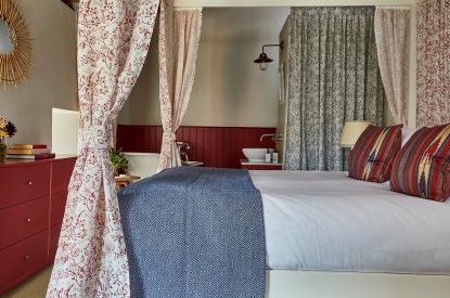 A king-size bedroom at East Barn, Norfolk
