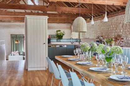 The dining room at East Barn, Norfolk