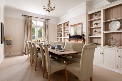 The dining room at The Victorian Manor, Dorset