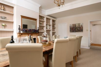 The dining room at The Victorian Manor, Dorset