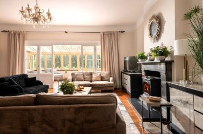 The living room at The Victorian Manor, Dorset