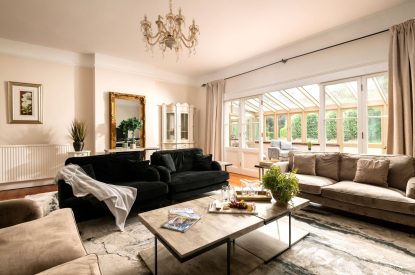 The living room at The Victorian Manor, Dorset