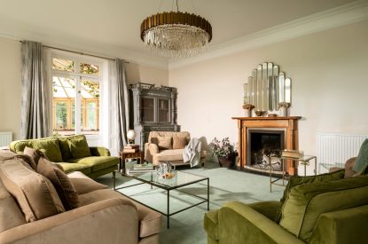 The sitting room at The Victorian Manor, Dorset