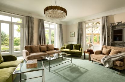 The sitting room at The Victorian Manor, Dorset