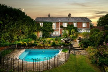 The swimming pool at The Victorian Manor, Dorset