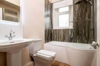 A bathroom at The Victorian Manor, Dorset