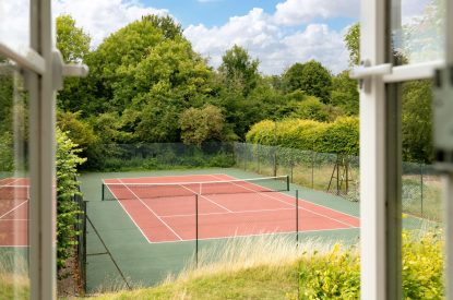 The tennis court at The Victorian Manor, Dorset