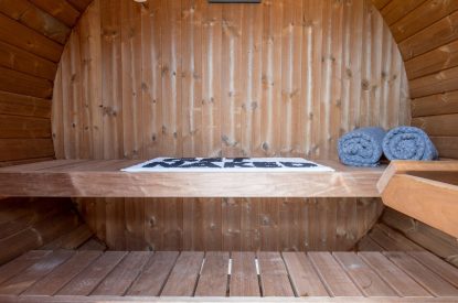The sauna at The Lodge at Leigh, Dorset