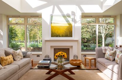 The living room at Douglas Retreat, Edinburgh