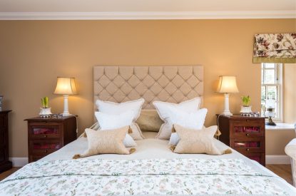 A super-king-size bedroom at Douglas Retreat, Edinburgh