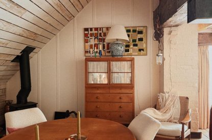 A dining area at Sutton Farmhouse, Leicestershire