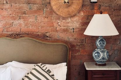 A double bedroom at Sutton Farmhouse, Leicestershire