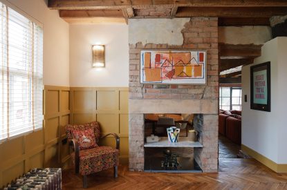 A seating area at Sutton Farmhouse, Leicestershire