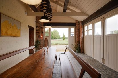 The dining room at Sutton Farmhouse, Leicestershire
