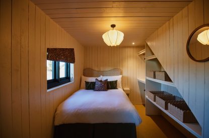 A double sleeping pod at Pandora's Place, Leicestershire
