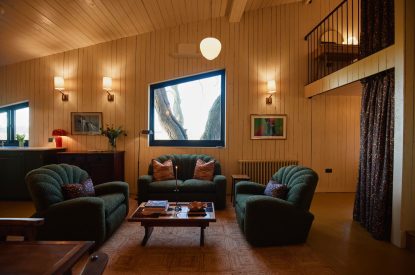 The lounge at Pandora's Place, Leicestershire
