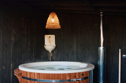The hot tub at Pandora's Place, Leicestershire