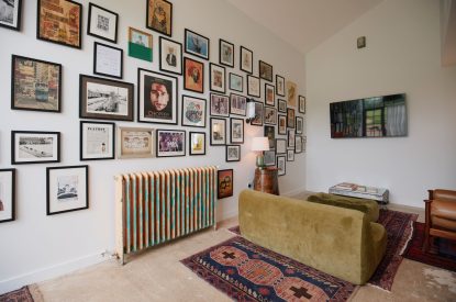 The open plan living area at Poppy's Cabin, Leicestershire