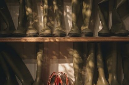 The boot room at Stoke Hall, Nottinghamshire
