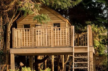The treehouse at Bracken Grange, Ceredigion