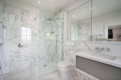 A bathroom at Bracken Grange, Ceredigion