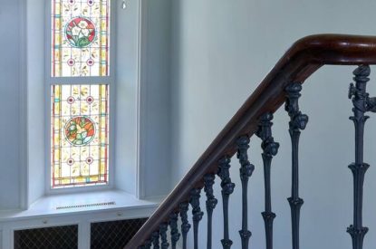 The staircase at Bracken Grange, Ceredigion