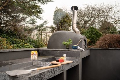 The pizza oven at Bracken Grange, Ceredigion