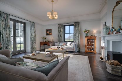 The sitting room at Bracken Grange, Ceredigion