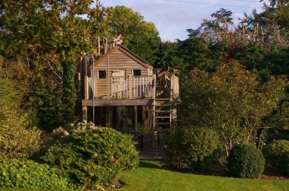 The treehouse at Bracken Grange, Ceredigion