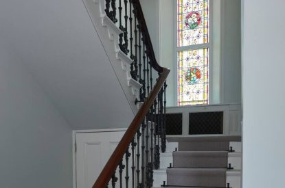 The staircase at Bracken Grange, Ceredigion